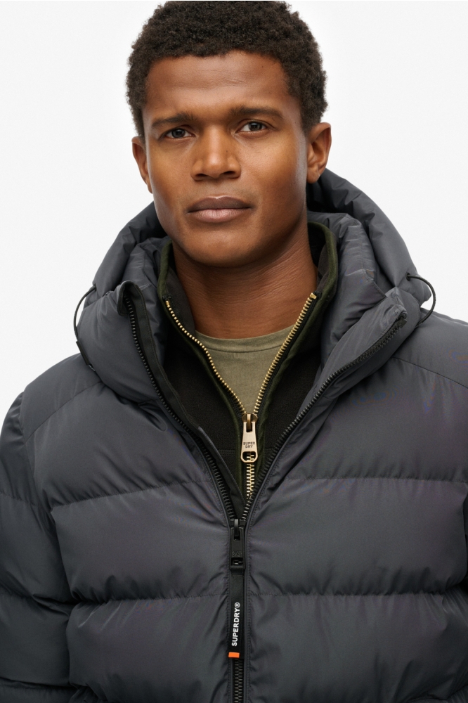 HOODED SPORTS PUFFER JACKET M5011905A EBONY